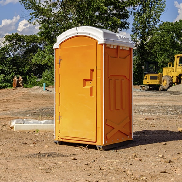 how often are the porta potties cleaned and serviced during a rental period in Montalba